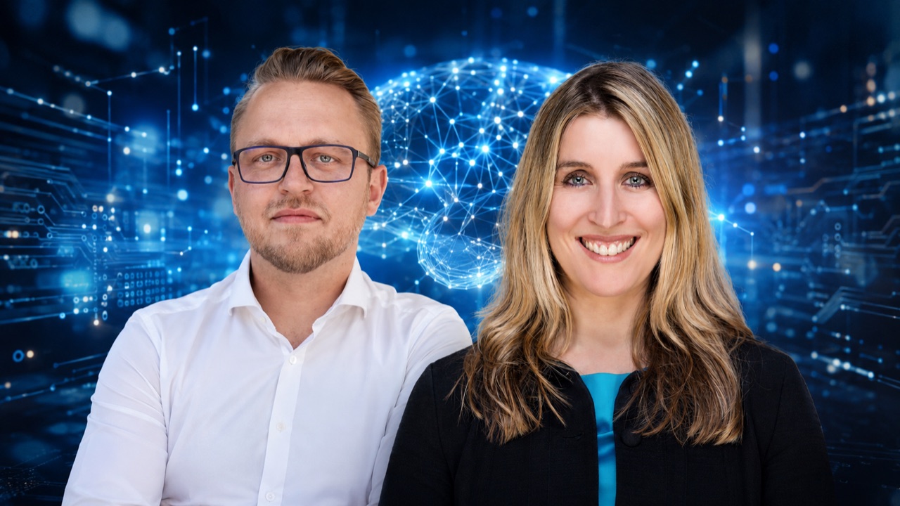 Sonja Schuster und Martin Zielinski, eure Expertin und euer Experte der KI Sprechstunde